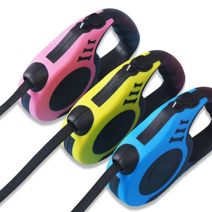 Einziehbare Hundeleine von YOUSE mit ergonomischem Griff – 3m oder 5m Rollleine für kleine Hunde und Katzen.